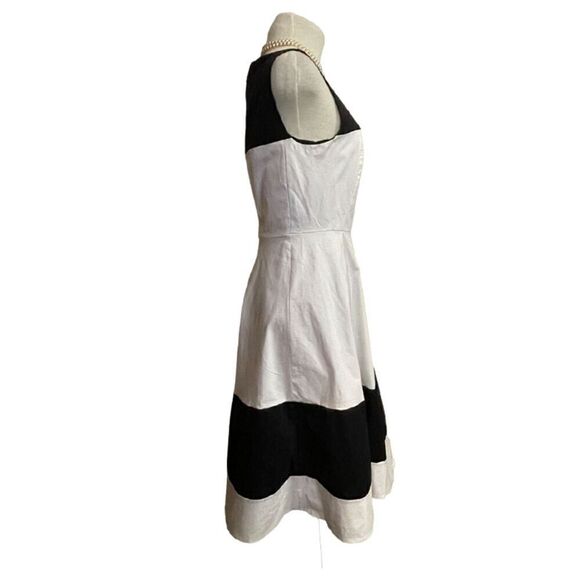 Kate Spade Fit & Flare Black and White Cocktail Dress Size 6 - Picture 3 of 10